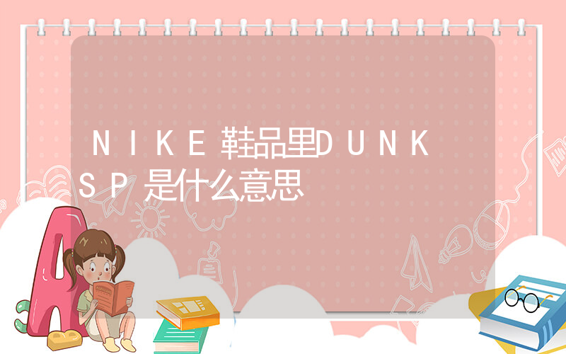 NIKE鞋品里DUNK SP是什么意思插图 NIKE鞋品里DUNK SP是什么意思插图